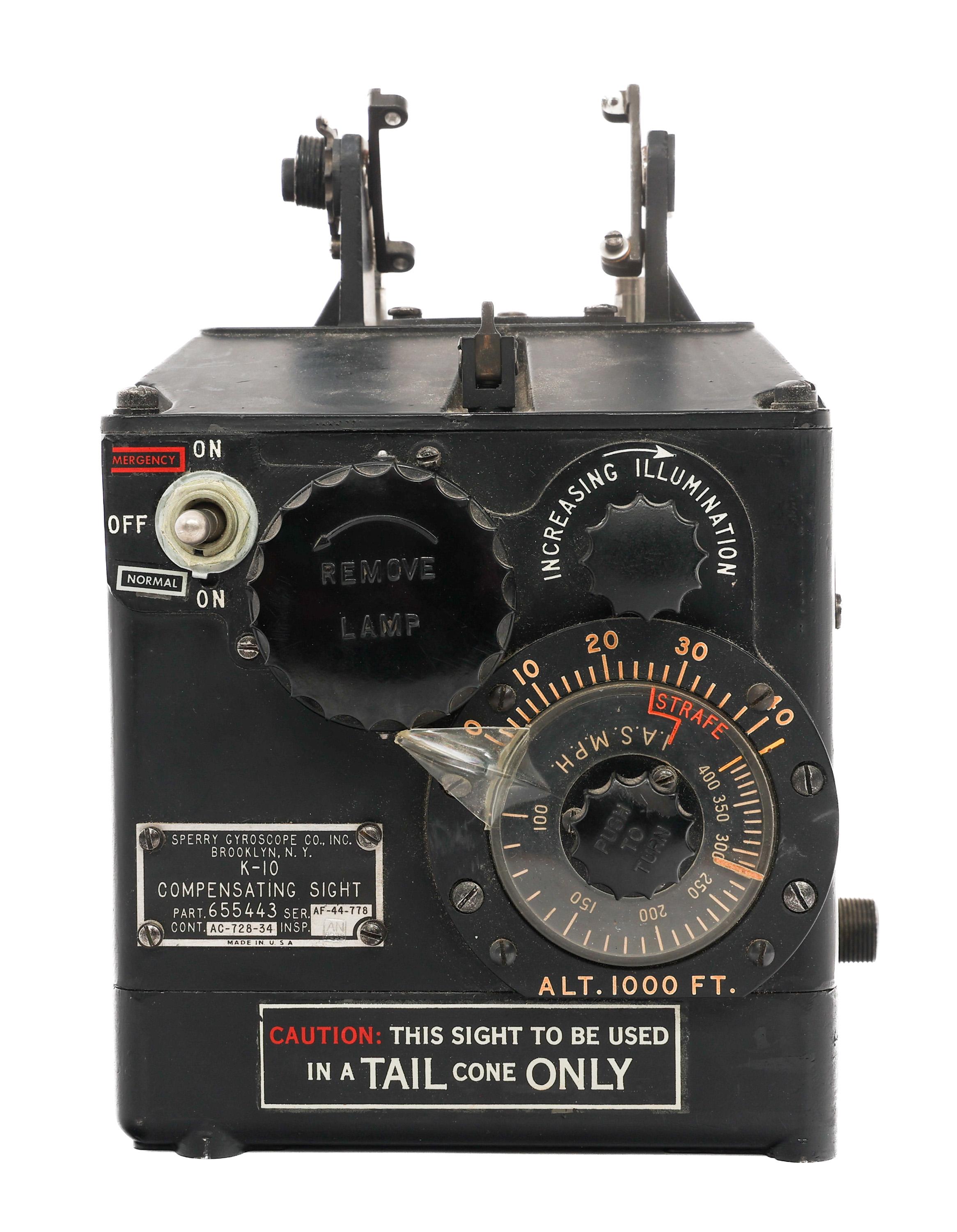 WWII USAAF AERIAL GUNNER K-10 COMPENSATING SIGHT