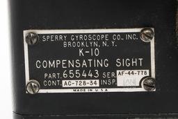 WWII USAAF AERIAL GUNNER K-10 COMPENSATING SIGHT