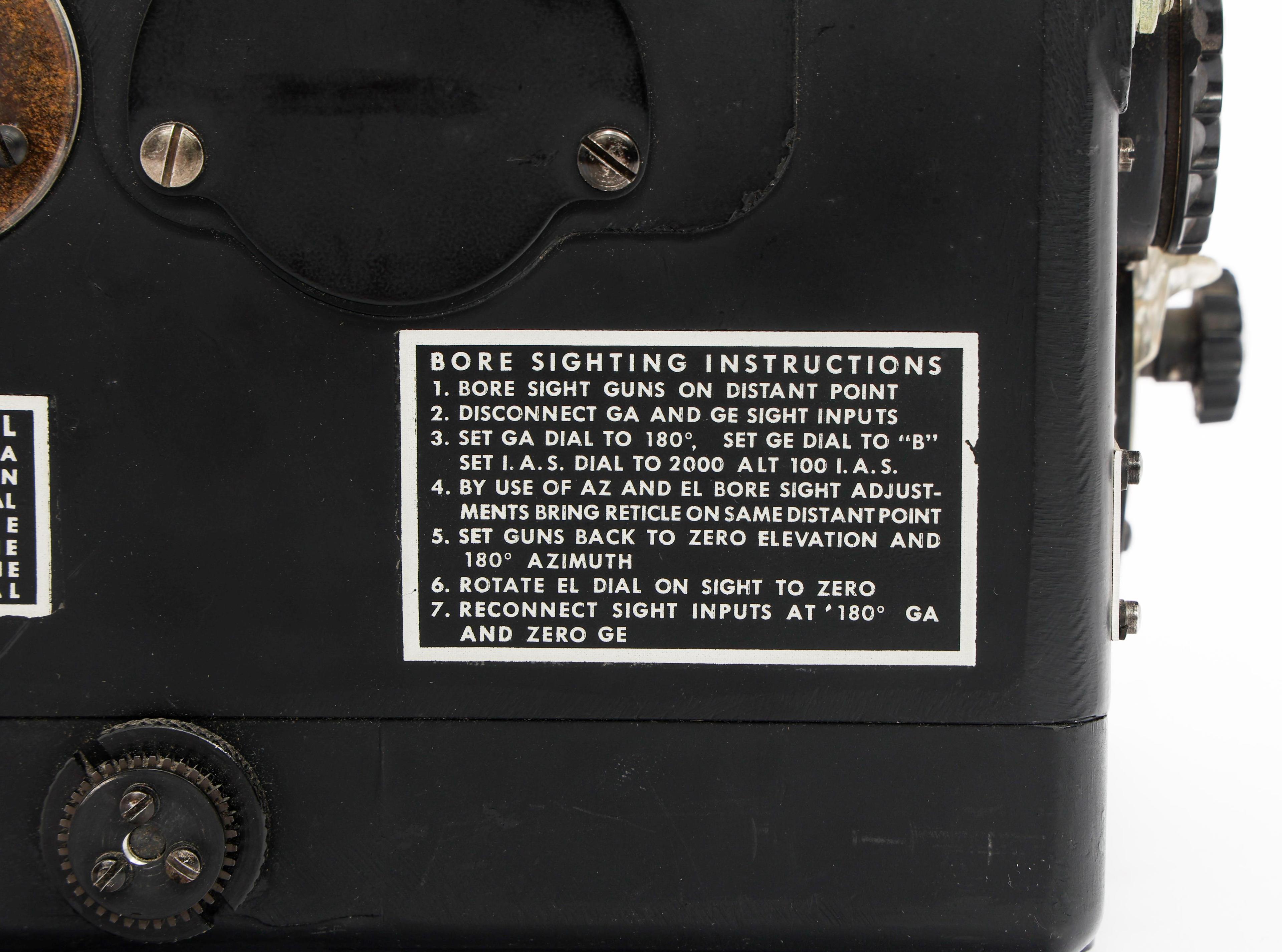 WWII USAAF AERIAL GUNNER K-10 COMPENSATING SIGHT