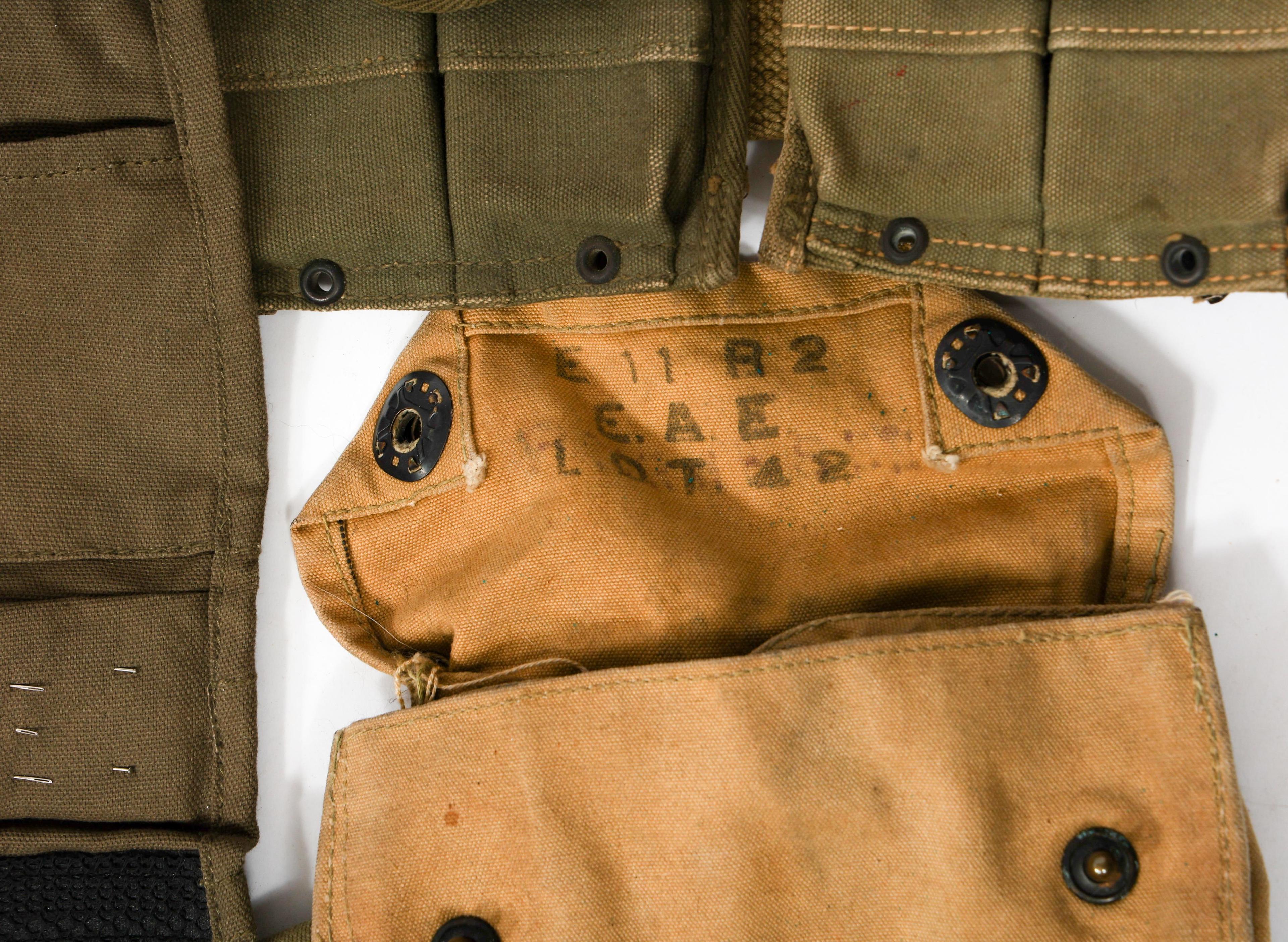 WWII US ARMY CARTRIDGE BELT & FIELD GEAR
