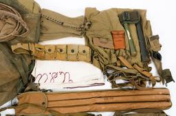 WWII US ARMY CARTRIDGE BELT & FIELD GEAR