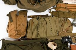 WWII US ARMY CARTRIDGE BELT & FIELD GEAR