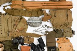 WWII US ARMY CARTRIDGE BELT & FIELD GEAR