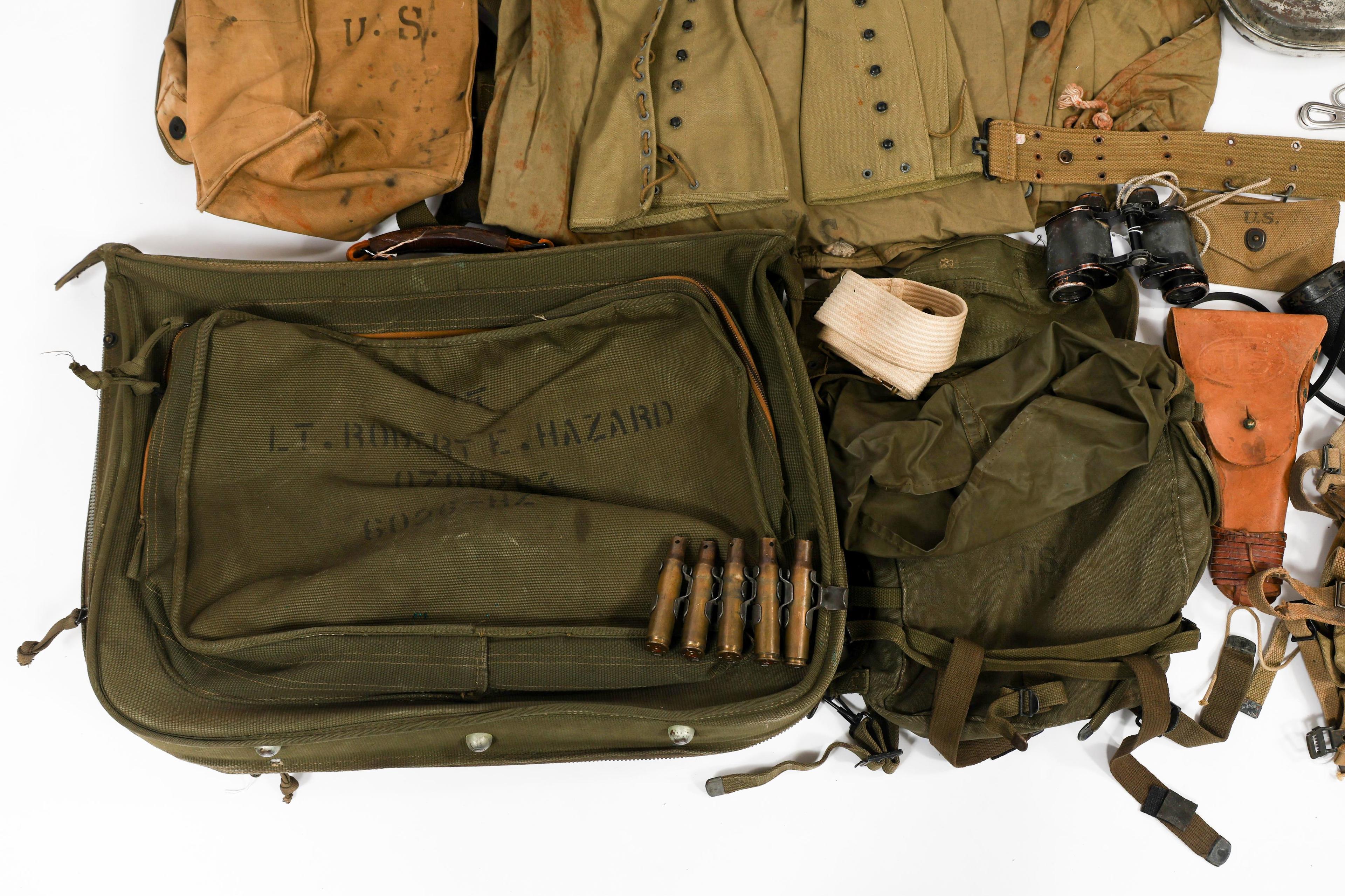 WWII US ARMY CARTRIDGE BELT & FIELD GEAR