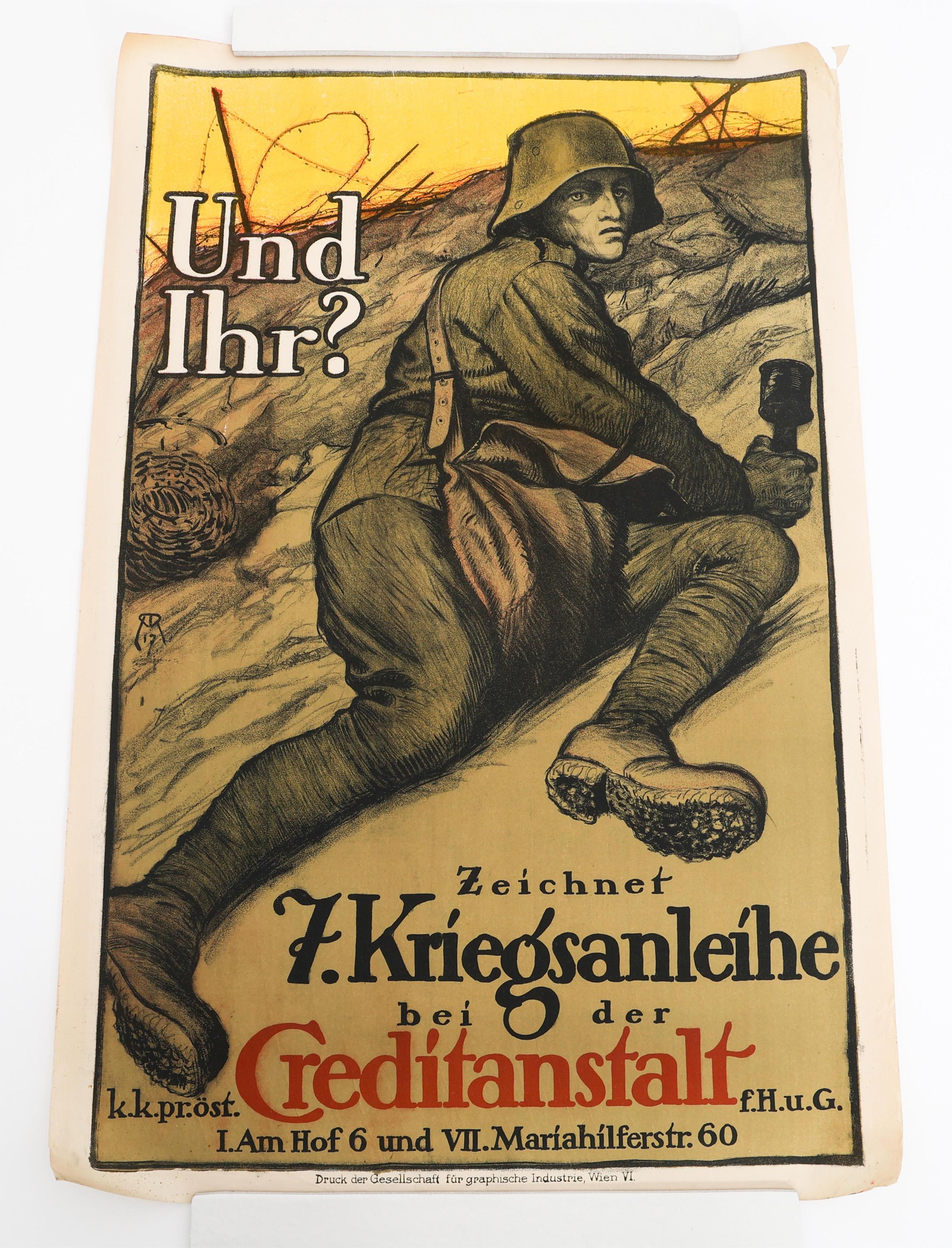 WWI IMPERIAL AUSTRIAN WAR BOND HOMEFRONT POSTER
