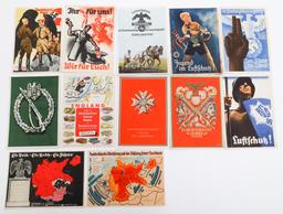 WWII GERMAN PROPAGANDA & MILITARY POSTCARDS