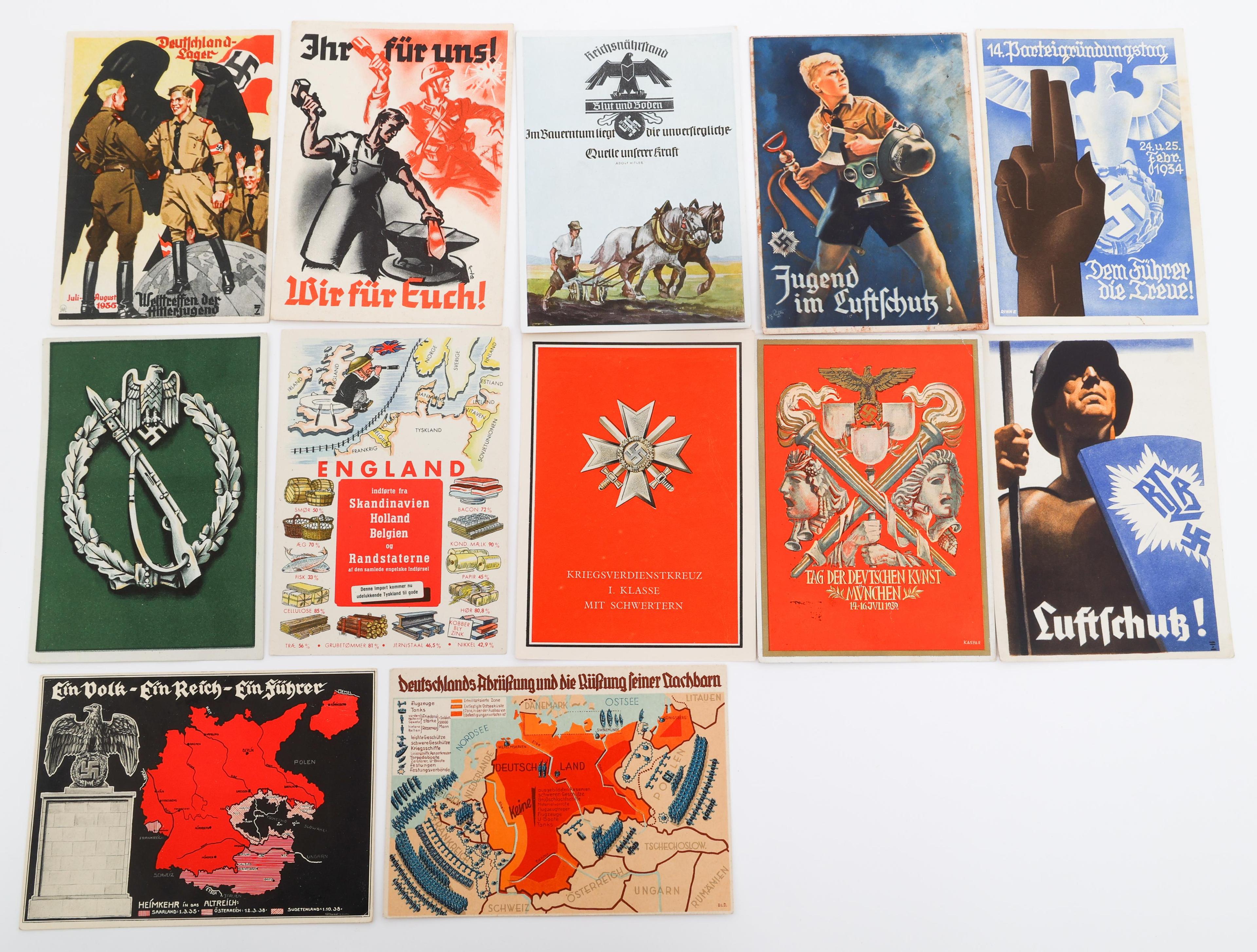 WWII GERMAN PROPAGANDA & MILITARY POSTCARDS