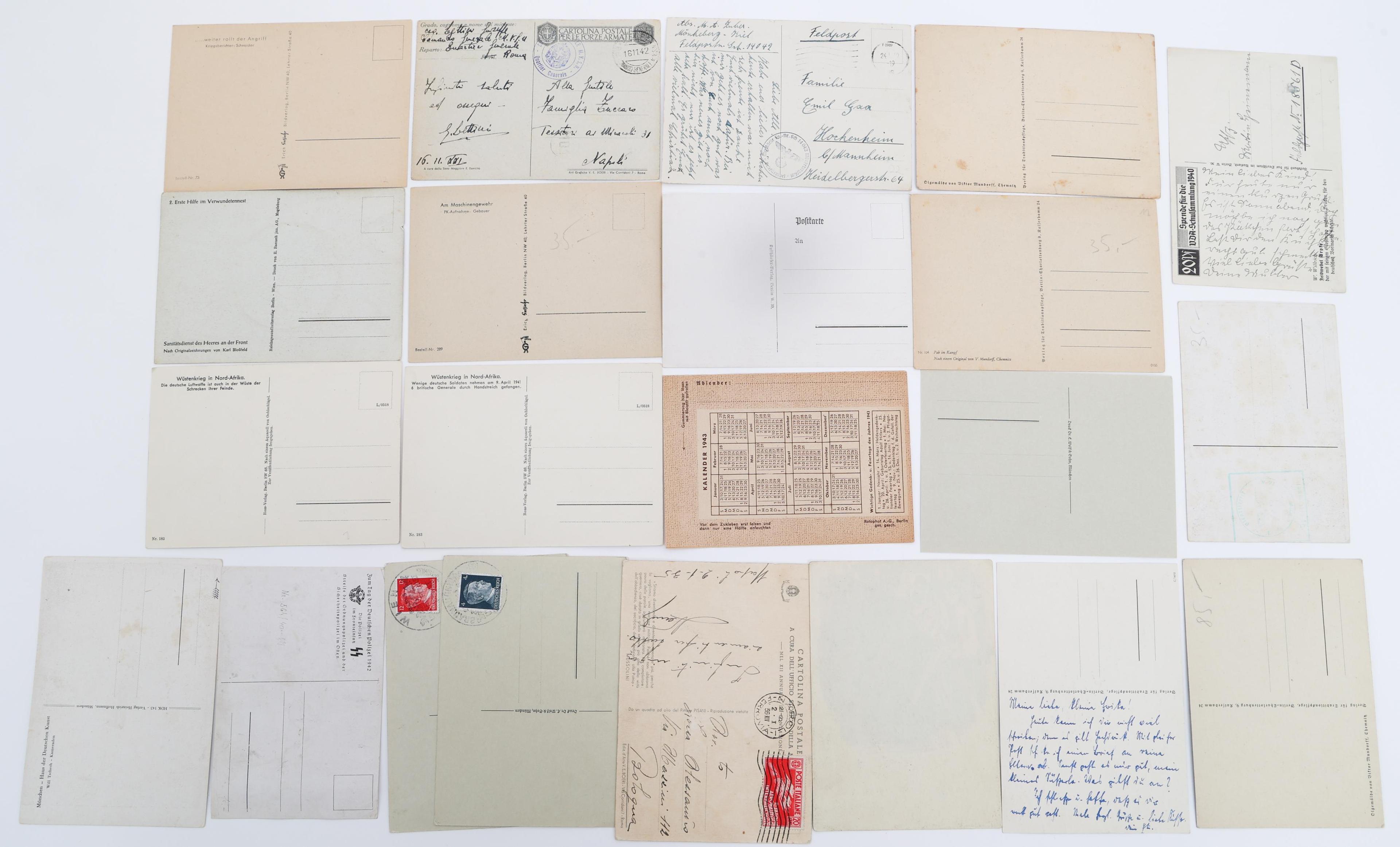 WWII GERMAN PROPAGANDA & MILITARY POSTCARDS