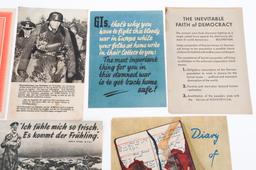 WWII GERMAN & US PROPAGANDA & LIFE SAVING LEAFLETS