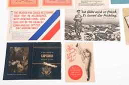 WWII GERMAN & US PROPAGANDA & LIFE SAVING LEAFLETS
