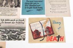 WWII GERMAN & US PROPAGANDA & LIFE SAVING LEAFLETS