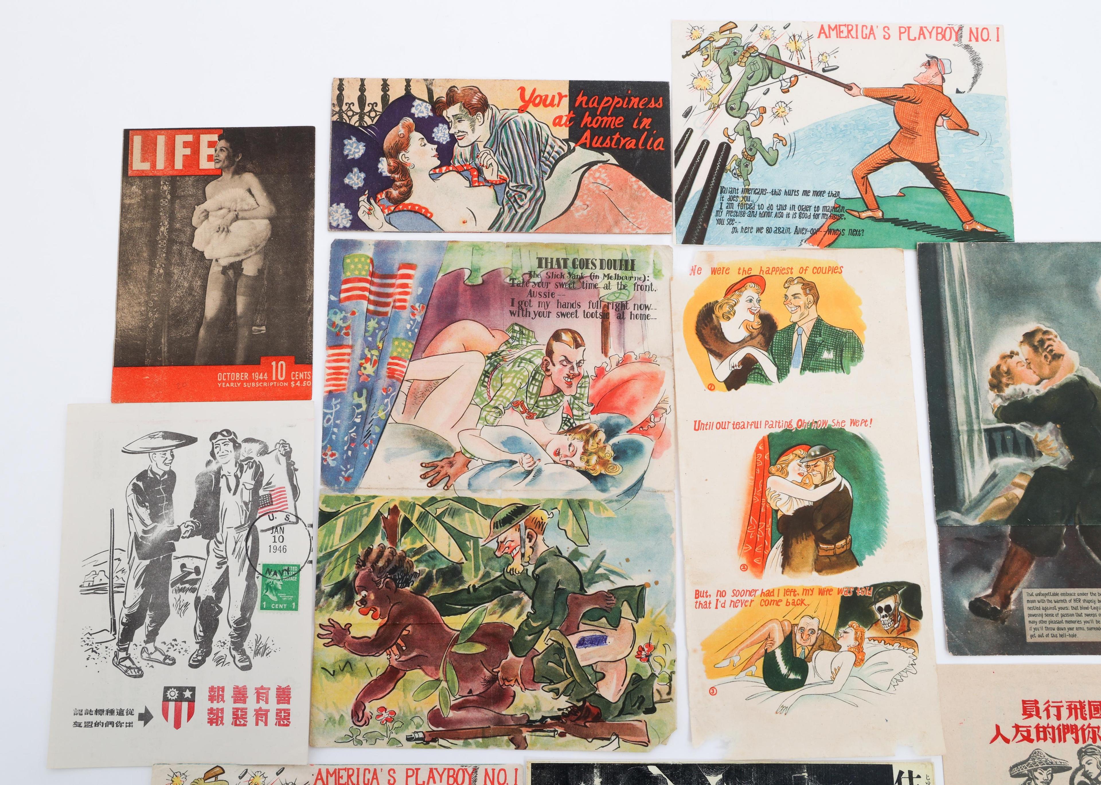 WWII US, JAPANESE, & GERMAN PROPAGANDA LEAFLETS