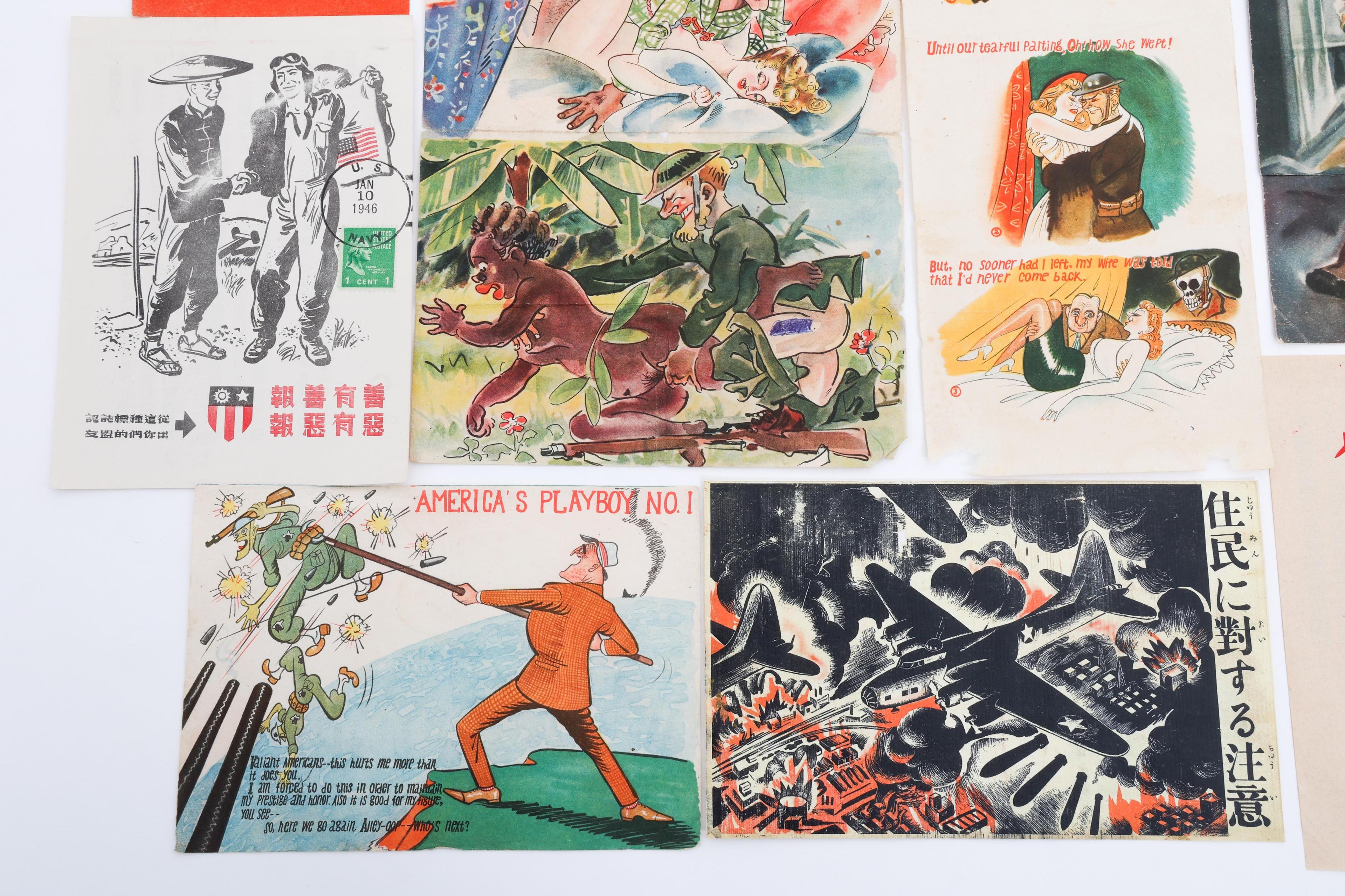 WWII US, JAPANESE, & GERMAN PROPAGANDA LEAFLETS