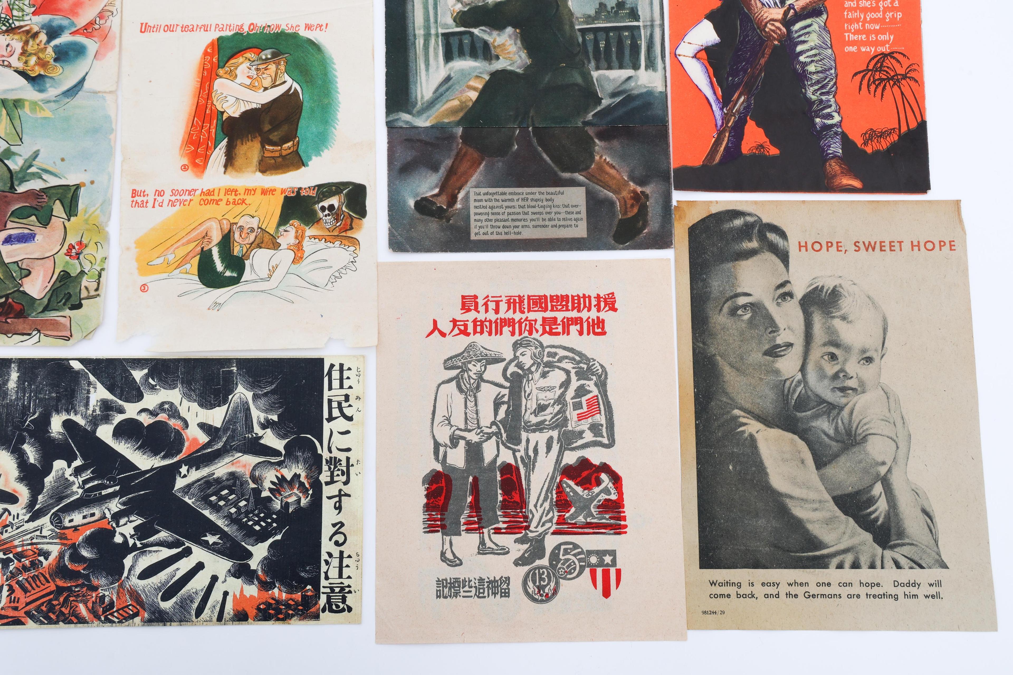 WWII US, JAPANESE, & GERMAN PROPAGANDA LEAFLETS