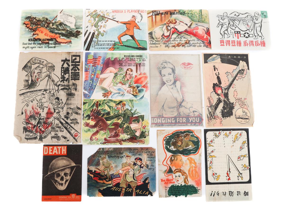 WWII US, JAPANESE, & GERMAN PROPAGANDA LEAFLETS