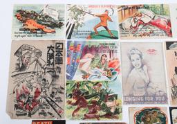 WWII US, JAPANESE, & GERMAN PROPAGANDA LEAFLETS