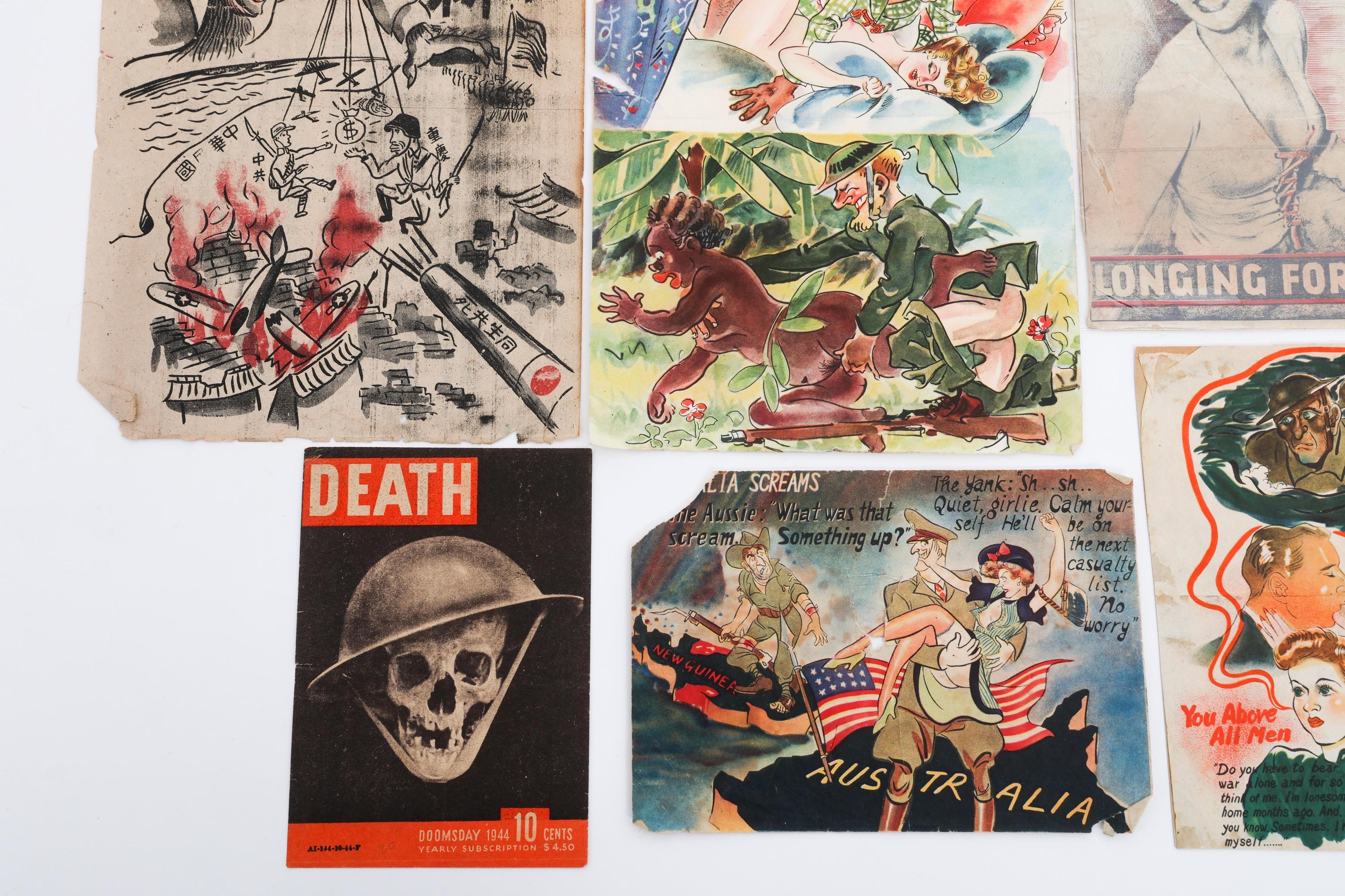 WWII US, JAPANESE, & GERMAN PROPAGANDA LEAFLETS