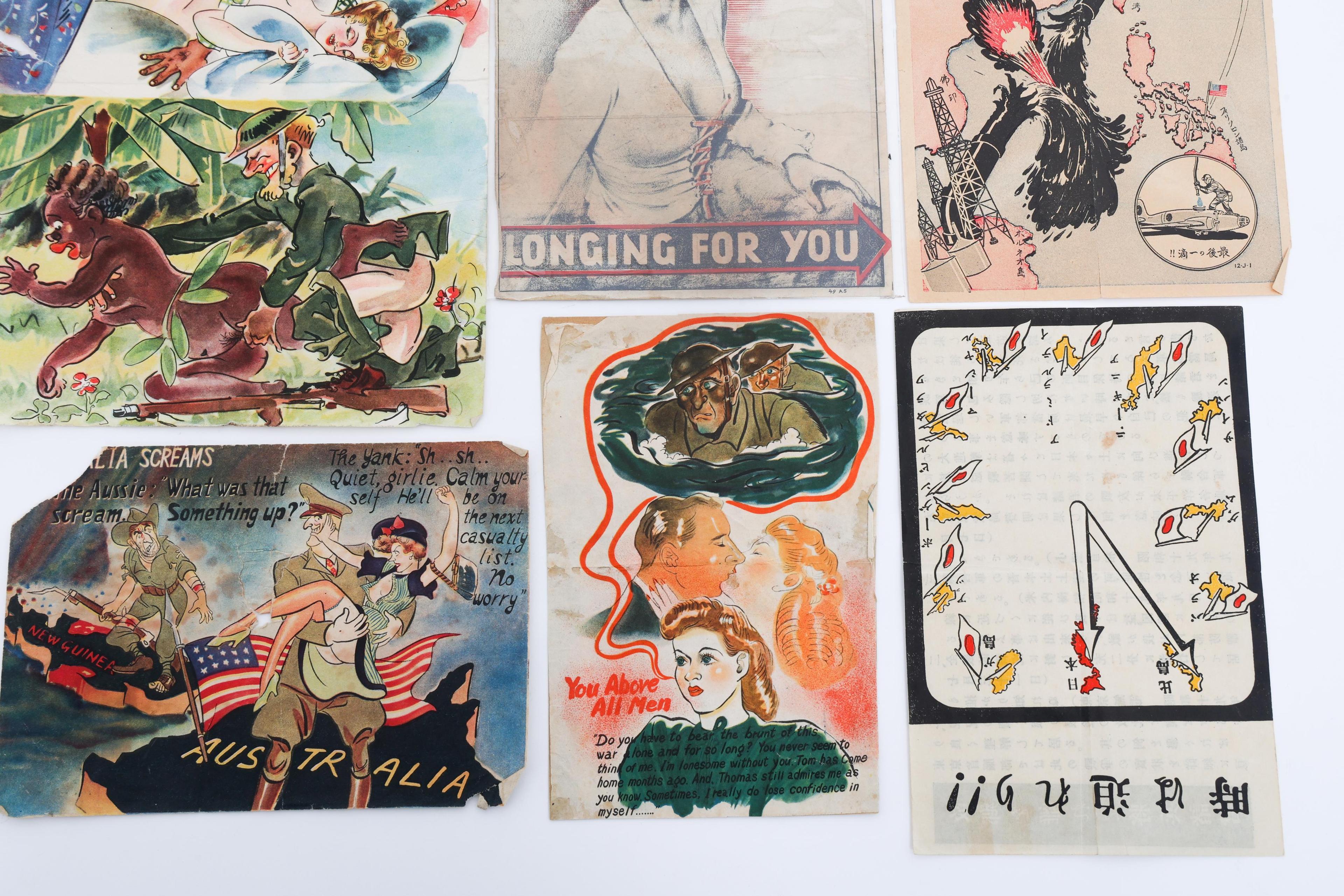 WWII US, JAPANESE, & GERMAN PROPAGANDA LEAFLETS