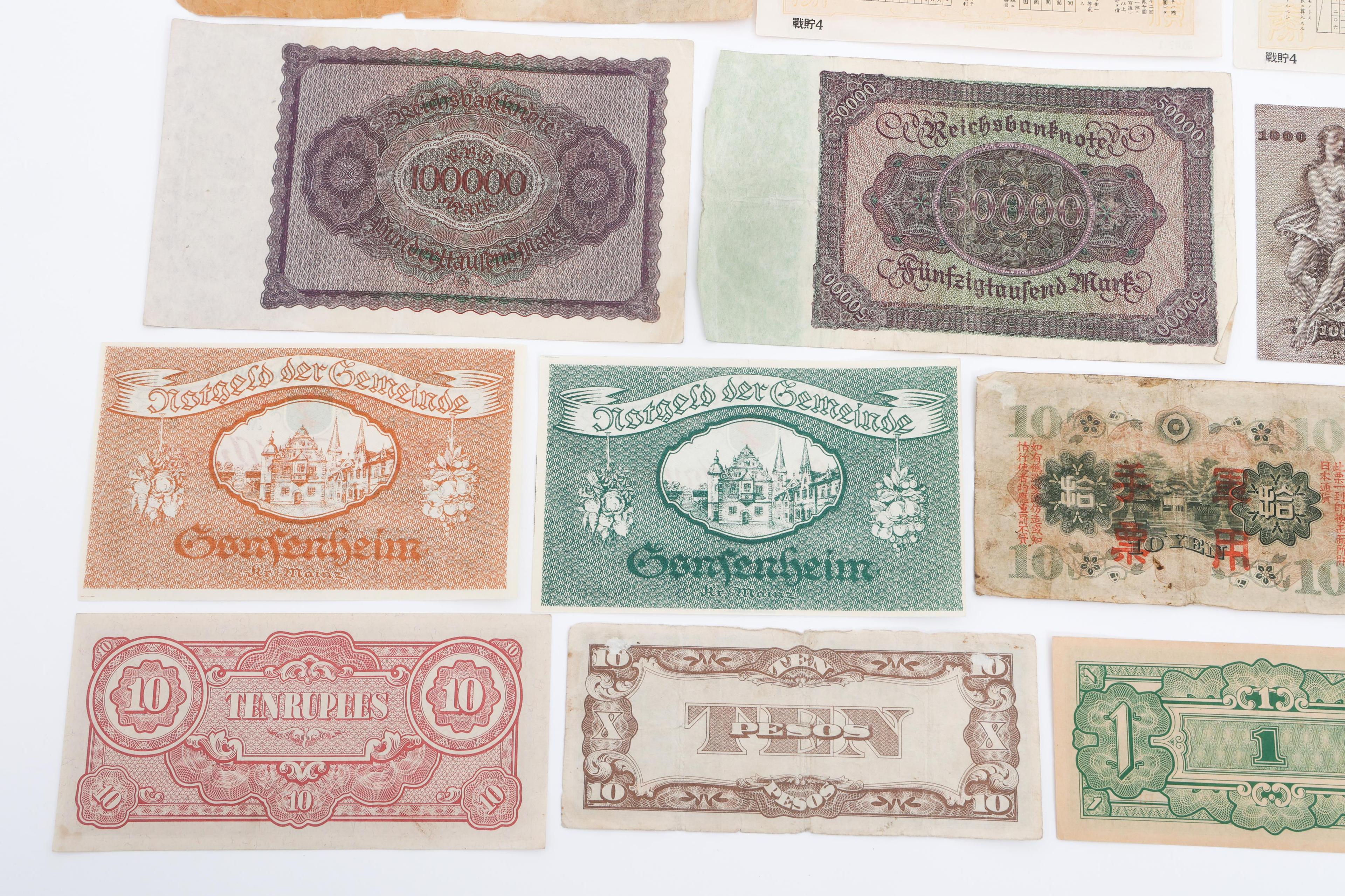 WWII WEIMAR GERMANY & JAPANESE OCCUPATION CURRENCY