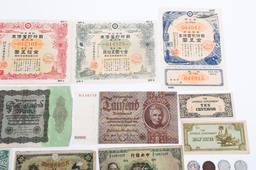 WWII WEIMAR GERMANY & JAPANESE OCCUPATION CURRENCY