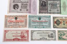 WWII WEIMAR GERMANY & JAPANESE OCCUPATION CURRENCY