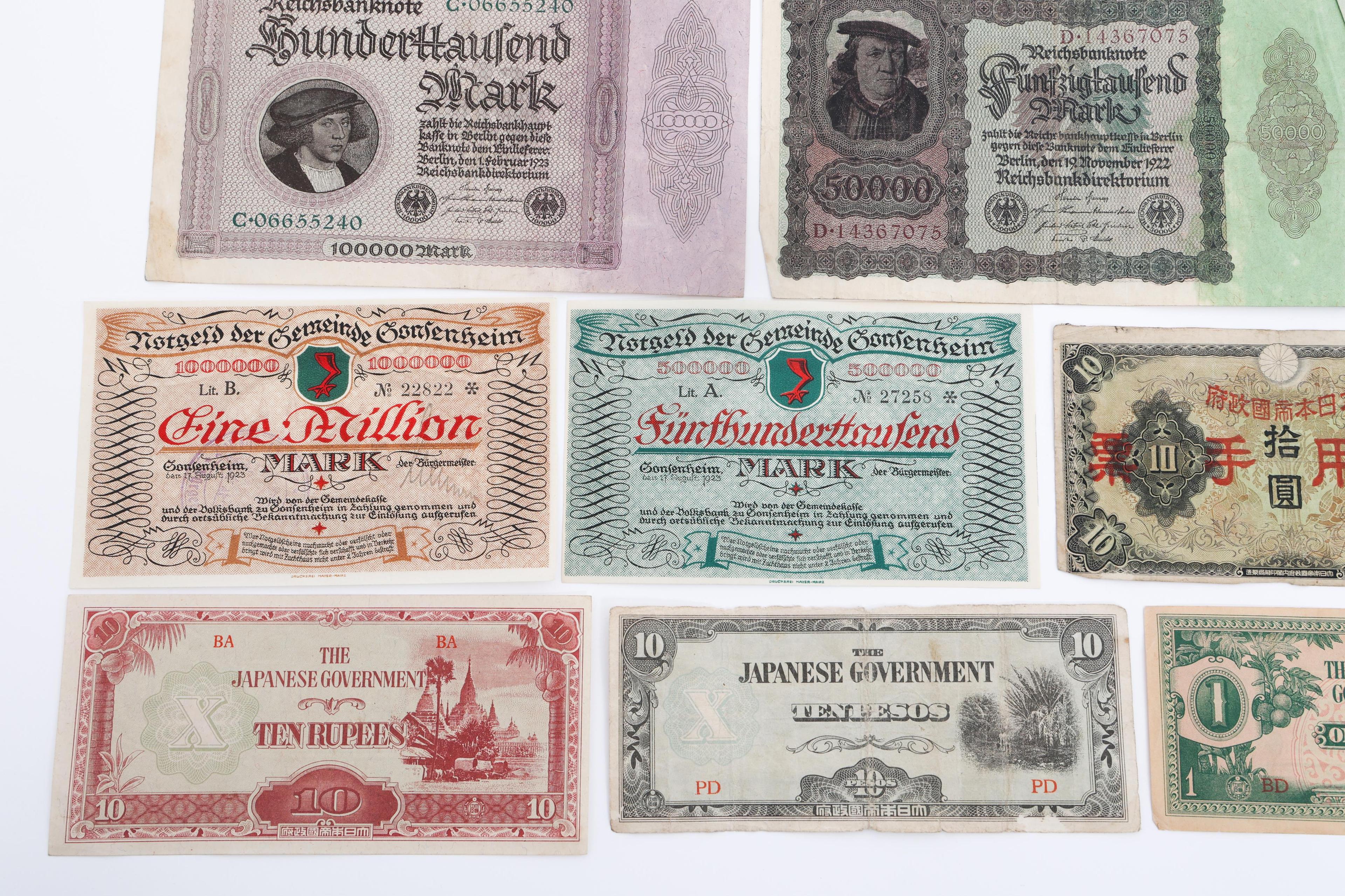 WWII WEIMAR GERMANY & JAPANESE OCCUPATION CURRENCY