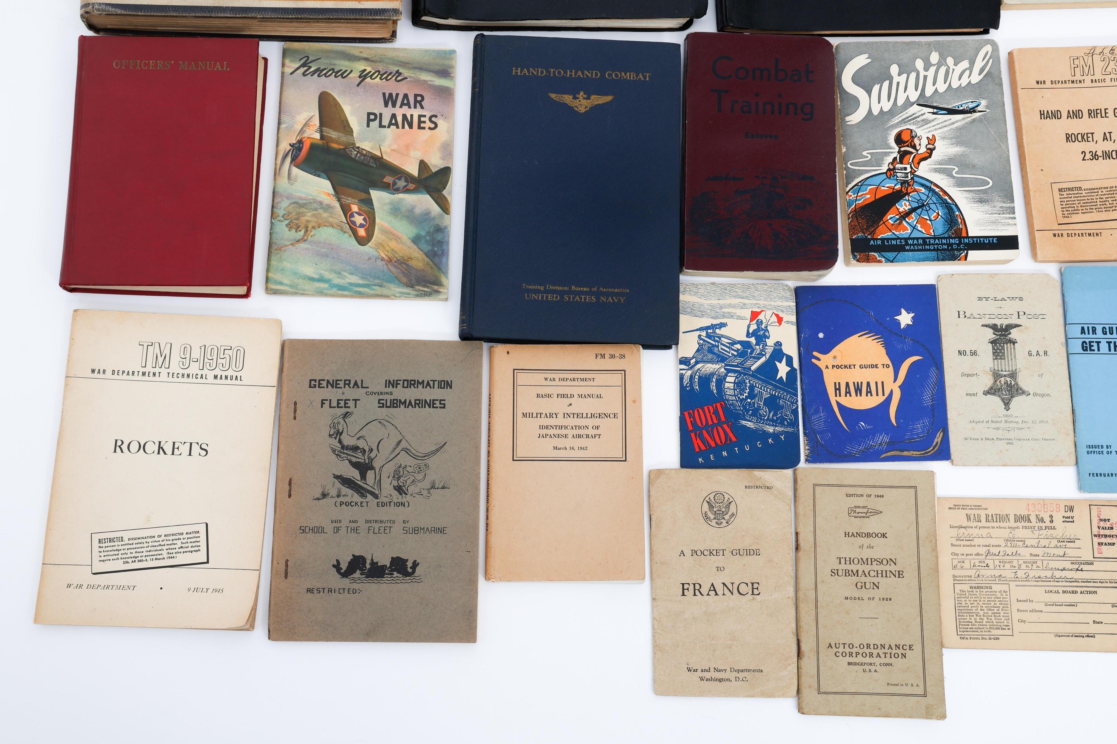 WWII US ARMED FORCES FIELD & TRAINING MANUALS
