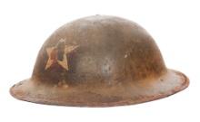 WWI US AEF 12th F.A. 2nd DIVISION M1917 HELMET