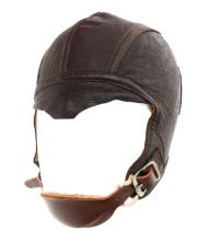 WWII USMC PARAMARINE LEATHER FLIGHT HELMET