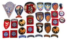 WWII - KOREA US ARMY AIRBORNE DIV. & PIR PATCHES
