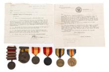 SPAN-AM WAR USN NAMED DEWEY & CAMPAIGN MEDALS