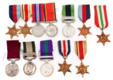 WWI - WWII BRITISH SERVICE & CAMPAIGN MEDALS