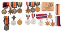 WWI - WWII UK SERVICE, CAMPAIGN & VICTORY MEDALS