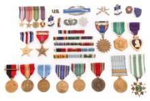 WWII - VIETNAM WAR US ARMY NAMED MEDAL GROUPING