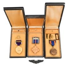 WWII USAAF PURPLE HEART KIA NAMED MEDAL GROUPING