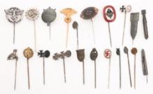 WWII GERMAN NSBO, IRON CROSS & NSKK STICK PINS