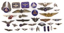 WWII US AVIATION INSTRUCTOR & CIVILIAN WINGS