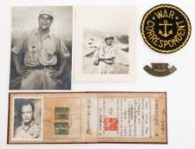 WWII USMC WAR CORRESPONDENT FRANK HAMPSON GROUPING
