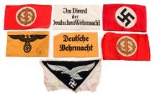 WWII GERMAN ARMBANDS & SPORTS SHIRT PATCH