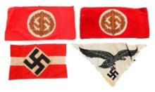 WWII LUFTWAFFE SPORT SHIRT EMBLEM & ARMBANDS