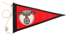 WWII GERMAN NSKK VEHICLE PENNANT FLAG