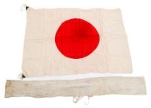 WWII JAPANESE SENNINBARI BELT & NATIONAL FLAG