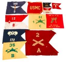 WWII - COLD WAR US ARMED FORCES GUIDON FLAGS