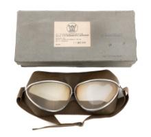WWII GERMAN LUFTWAFFE M295 FLIGHT GOGGLES WITH BOX