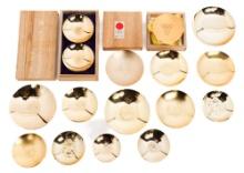COLD WAR JAPANESE GOLD PLATED CEREMONIAL SAKE CUPS