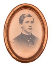 INDIAN WARS US ARMY FRAMED CABINET CARD PORTRAIT