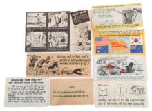 KOREAN WAR - VIETNAM WAR US PROPAGANDA LEAFLETS
