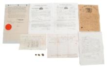 CIVIL WAR UNION DISCHARGE DOCUMENTS & BUTTONS