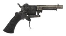BELGIAN PIN FIRE 7.65mm FOLDING TRIGGER REVOLVER