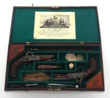 CHARLES MOORE LONDON PERCUSSION PISTOL PAIR